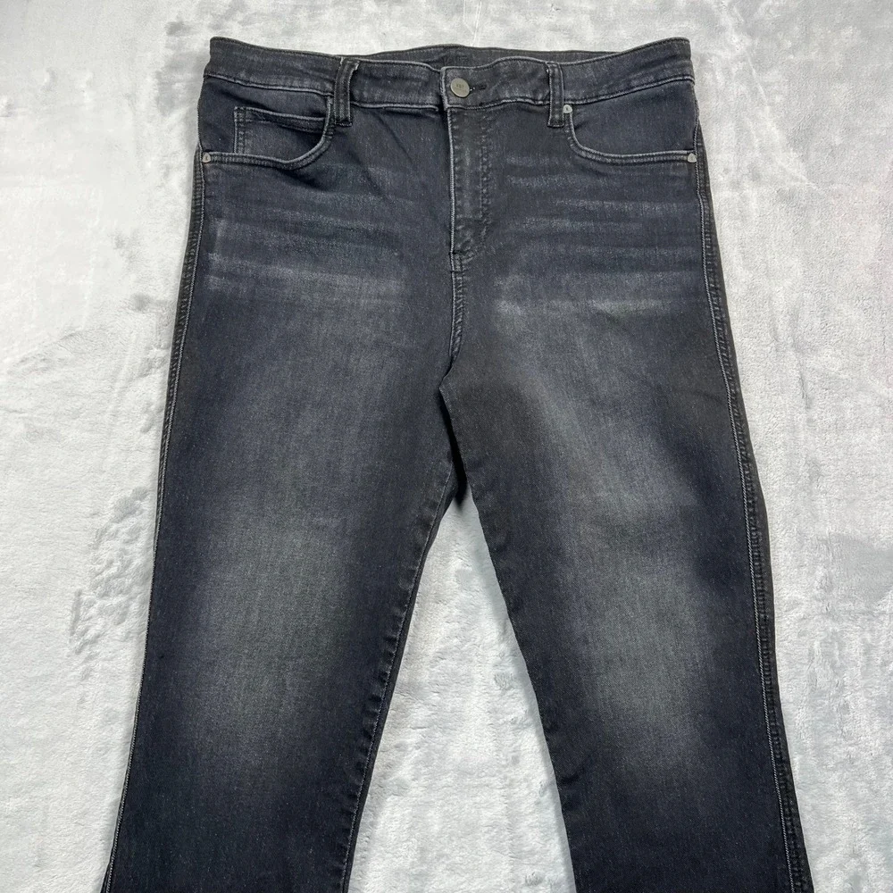 Kut from the Kloth Jeans Womens 16 Black High Rise Ankle Slim Straight SP327MA7